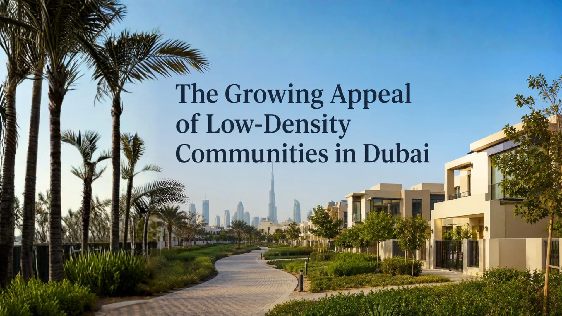 The Growing Appeal of Low-Density Communities in Dubai
